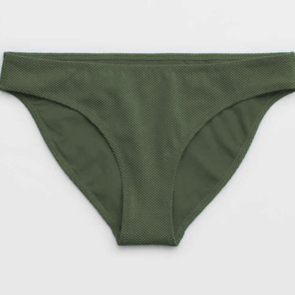 NWT Aerie Shine Pique Full Coverage Bikini Bottom XXS